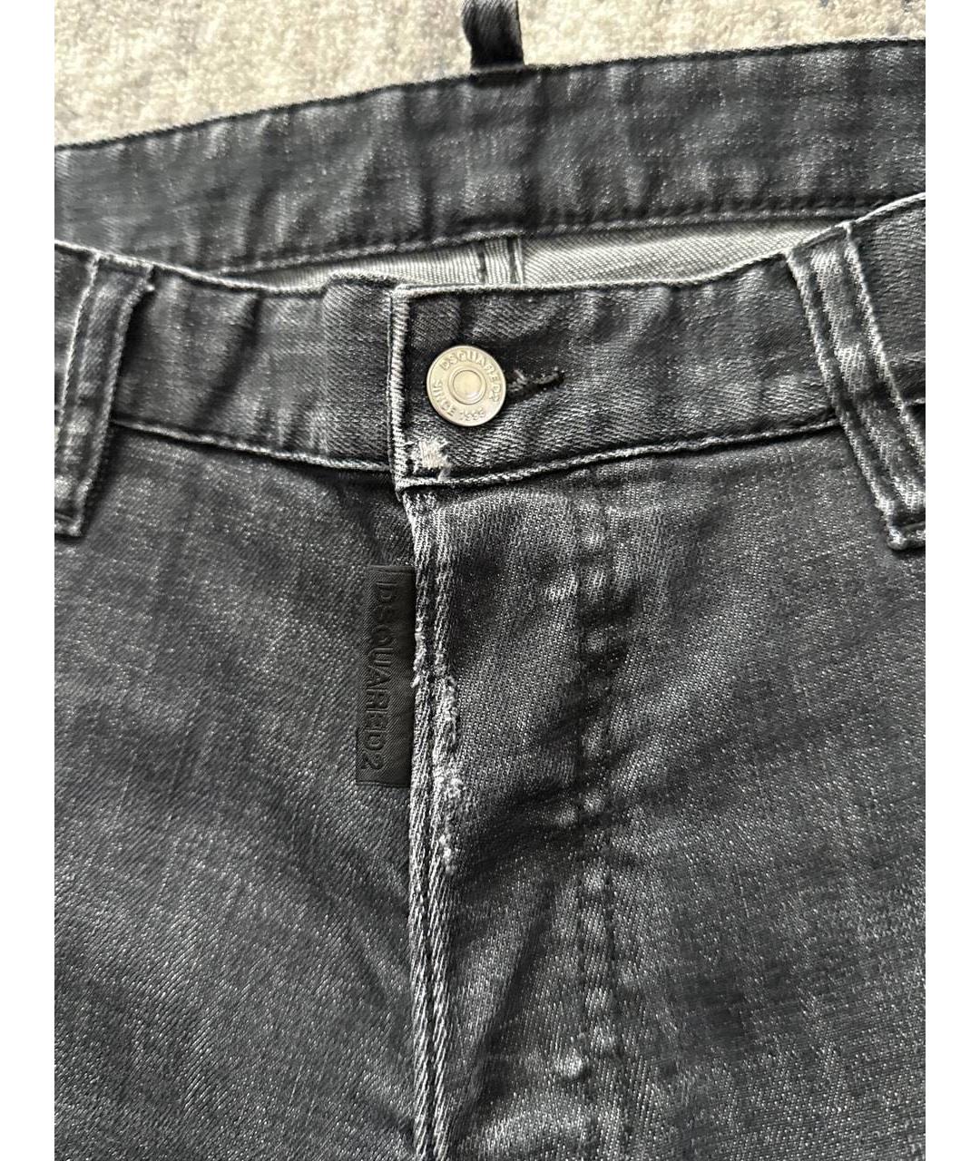 DSQUARED2 Черные хлопковые джинсы скинни, фото 4