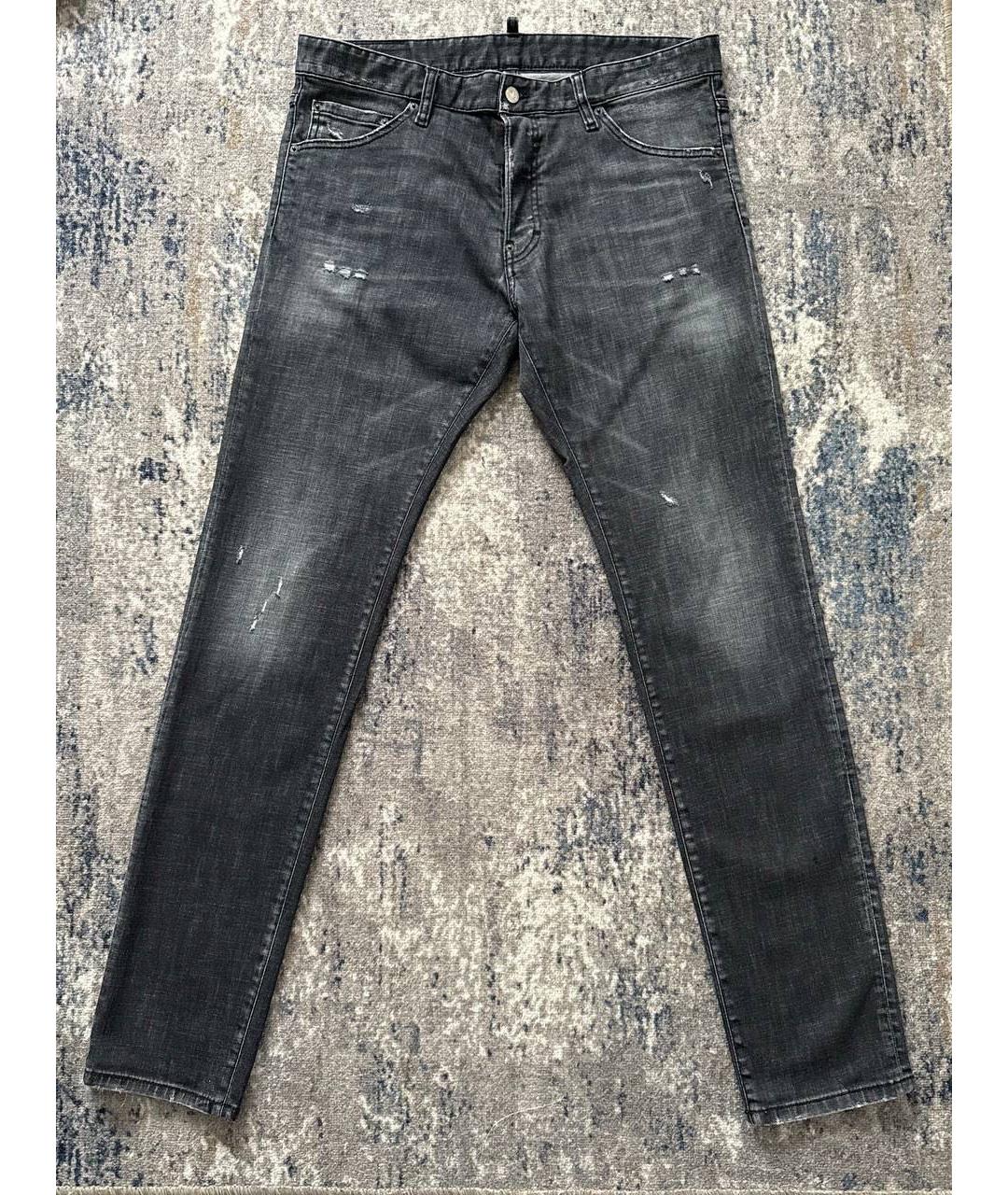 DSQUARED2 Черные хлопковые джинсы скинни, фото 7