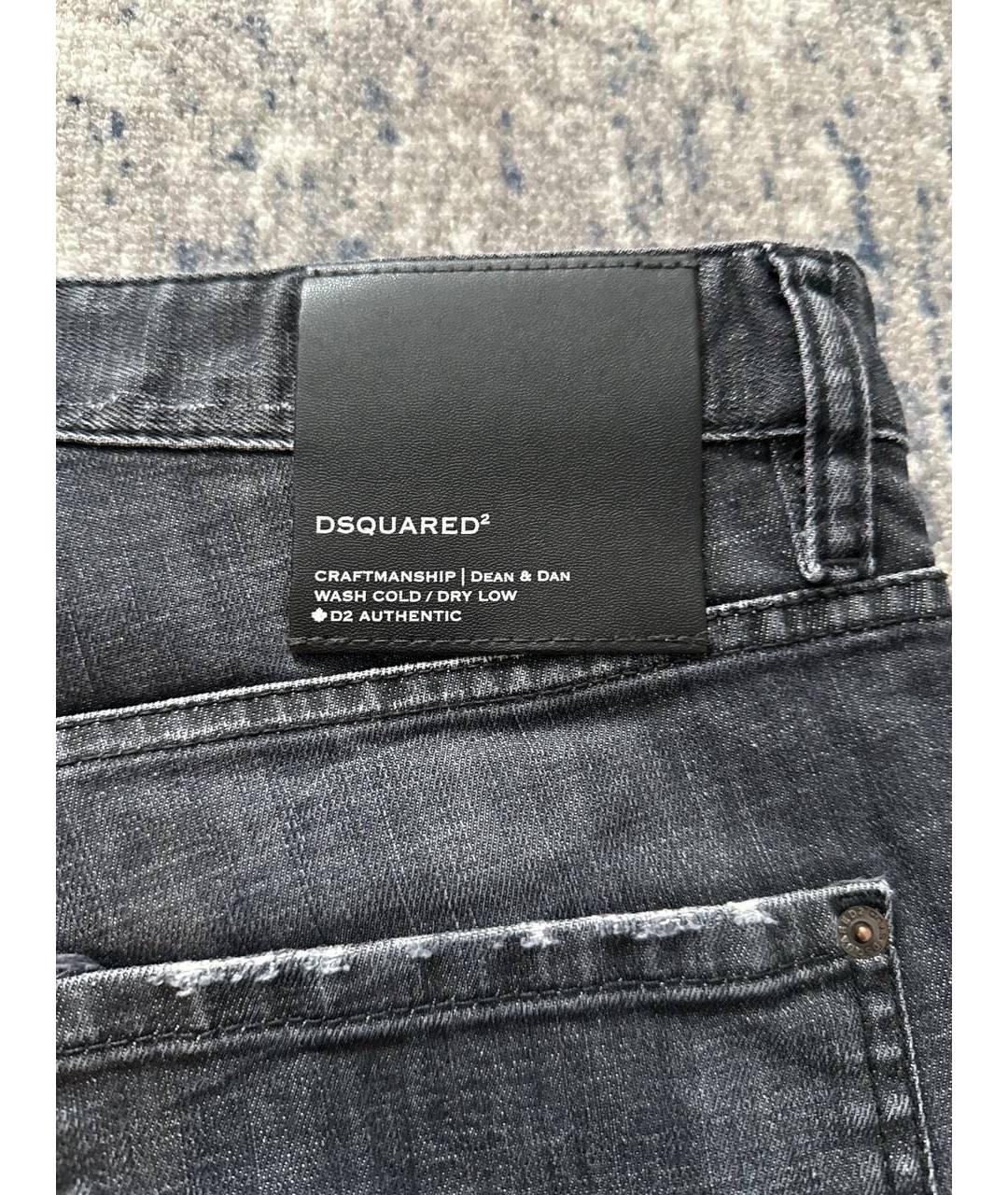 DSQUARED2 Черные хлопковые джинсы скинни, фото 3