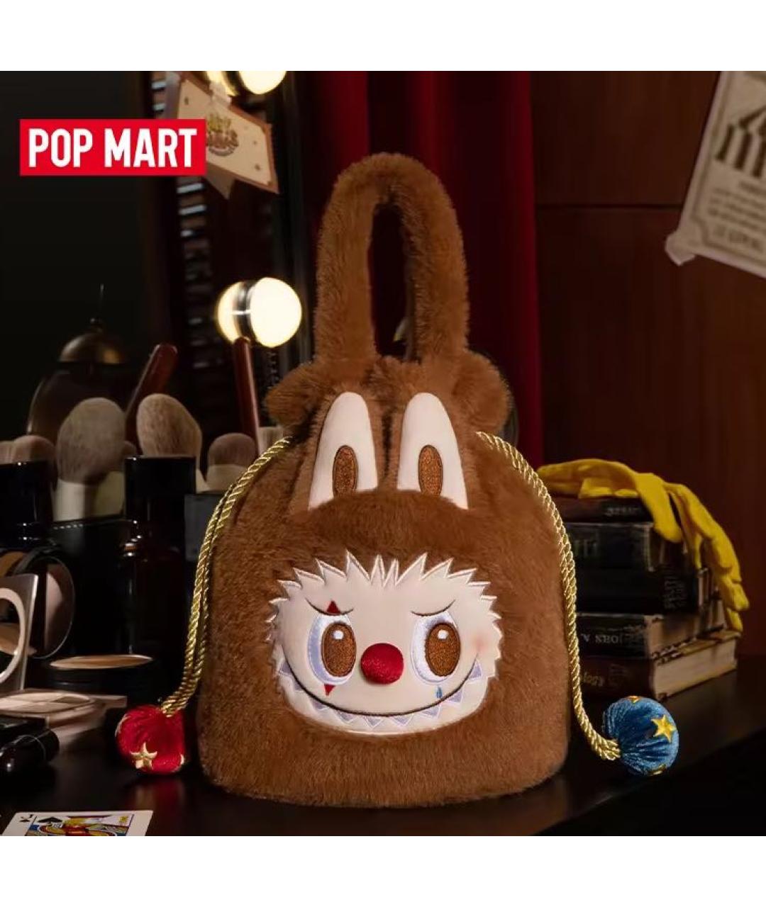 Labubu Коричневая тканевая сумка с короткими ручками, фото 4