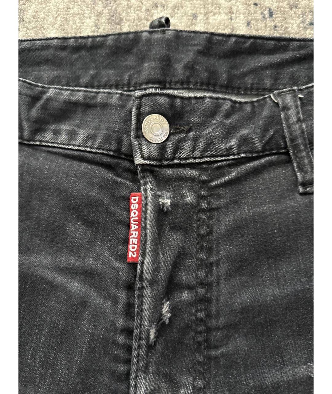 DSQUARED2 Черные хлопковые джинсы скинни, фото 5