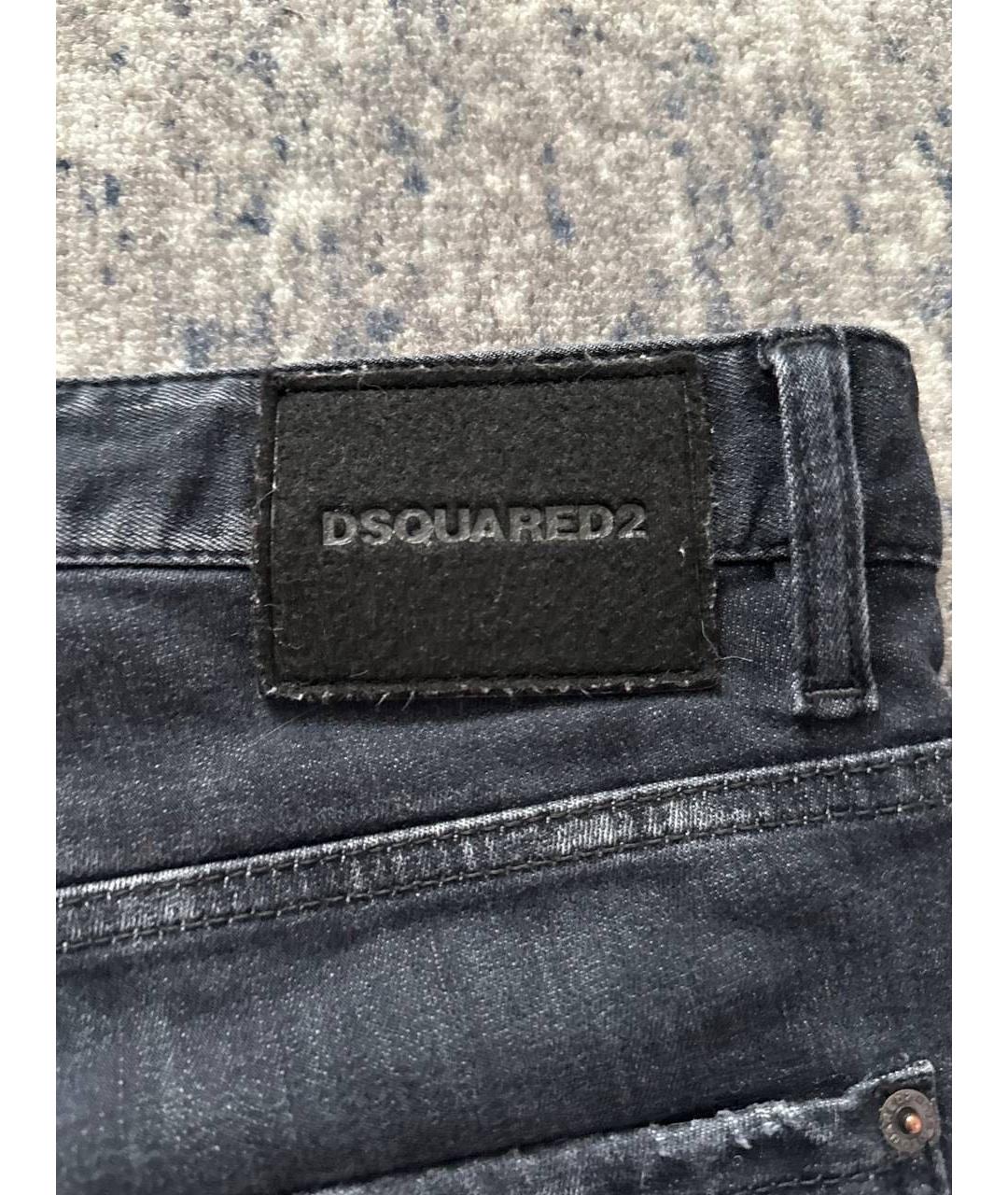 DSQUARED2 Черные хлопковые джинсы скинни, фото 3
