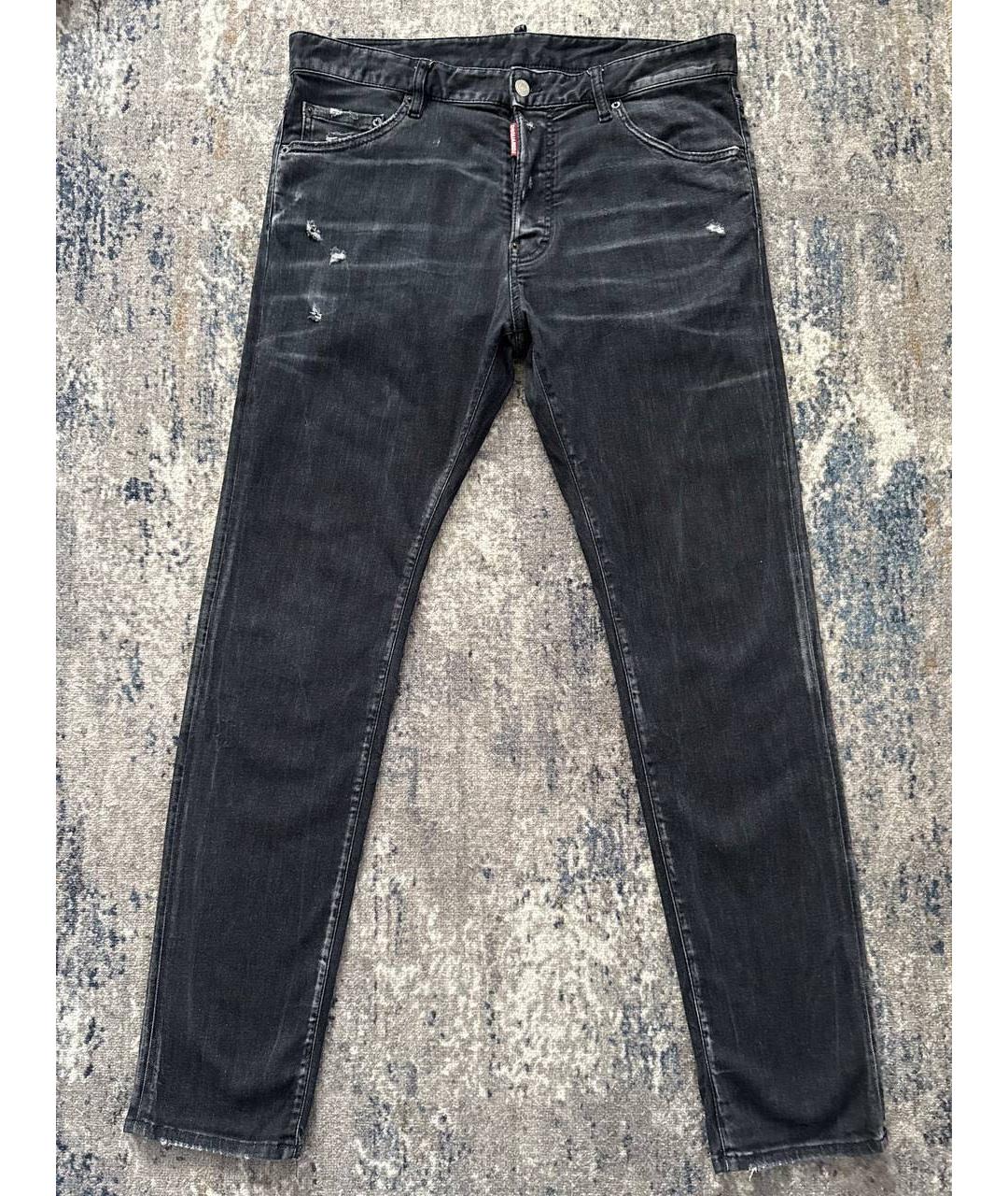 DSQUARED2 Черные хлопковые джинсы скинни, фото 7