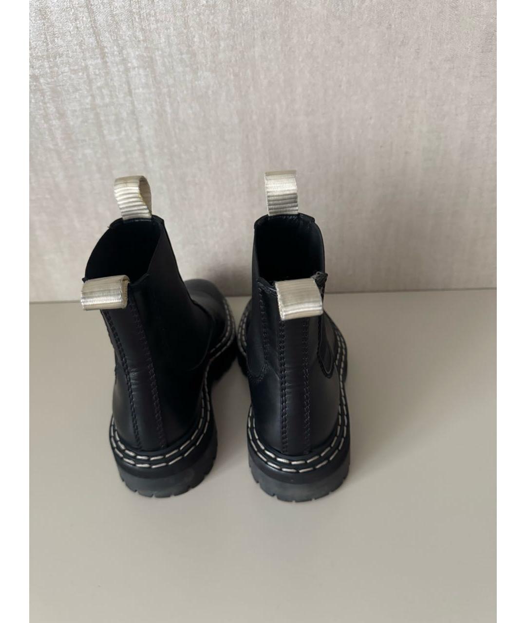 PROENZA SCHOULER Черные кожаные полусапоги, фото 3