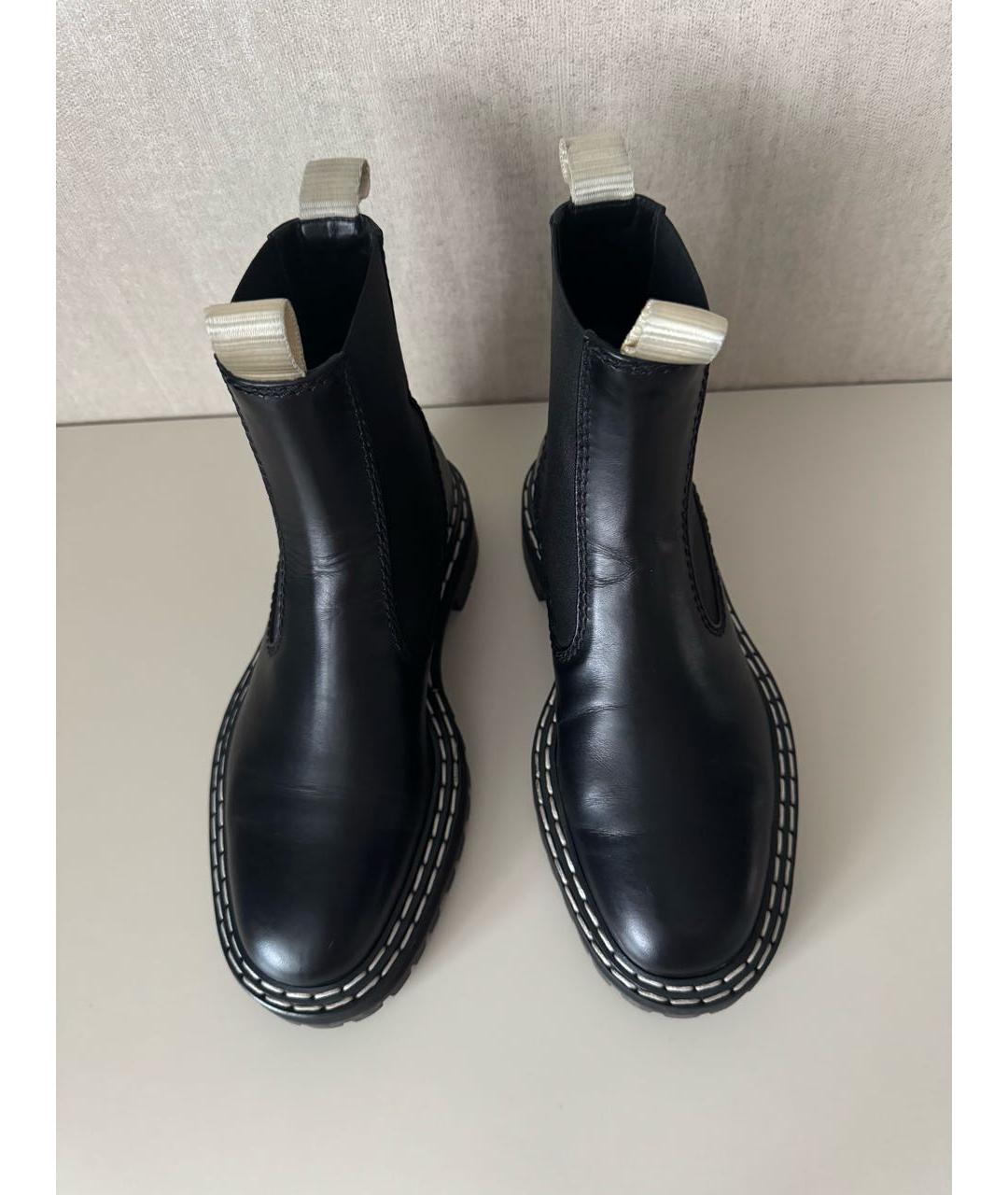 PROENZA SCHOULER Черные кожаные полусапоги, фото 2
