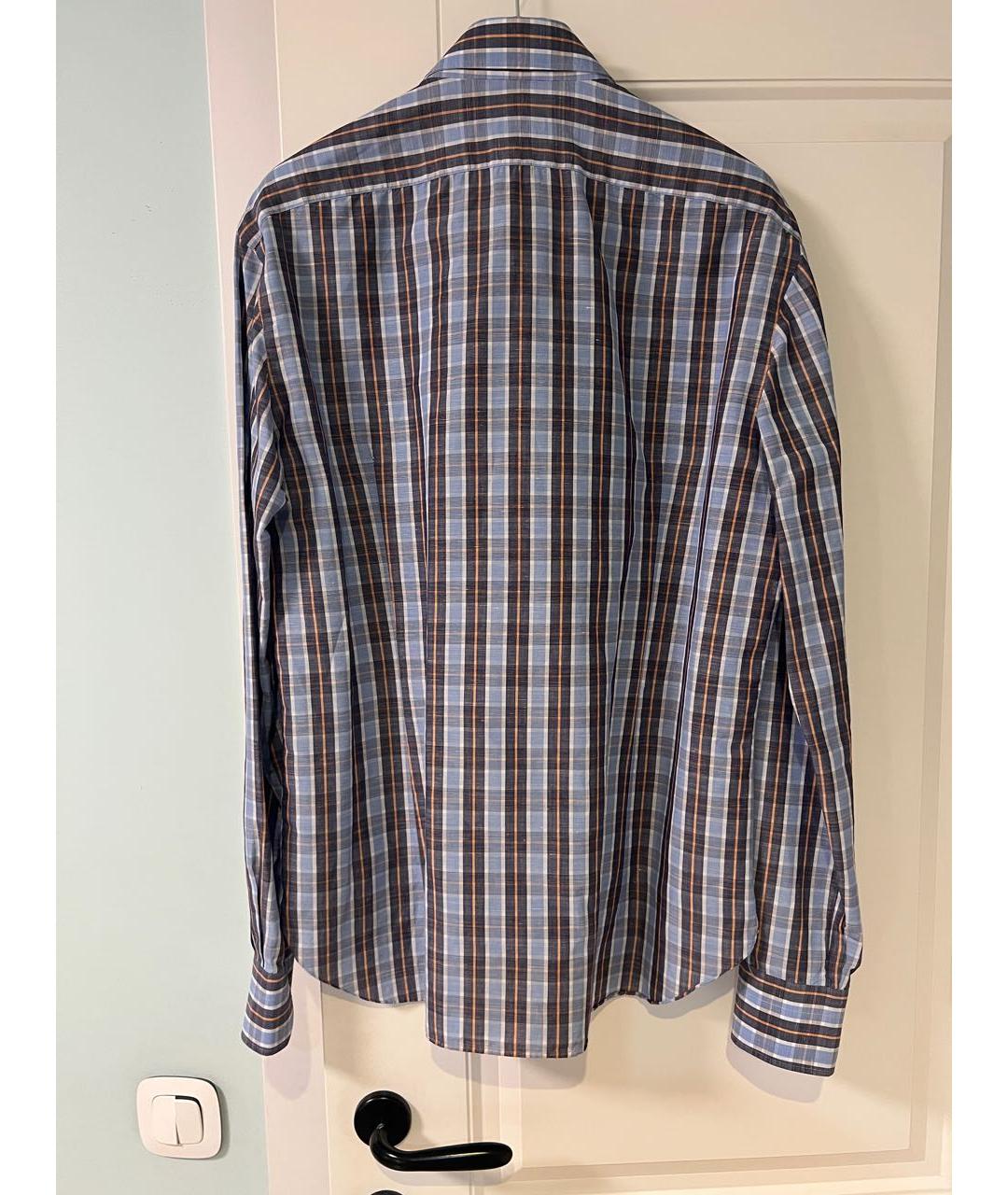 KITON Голубая хлопковая кэжуал рубашка, фото 2