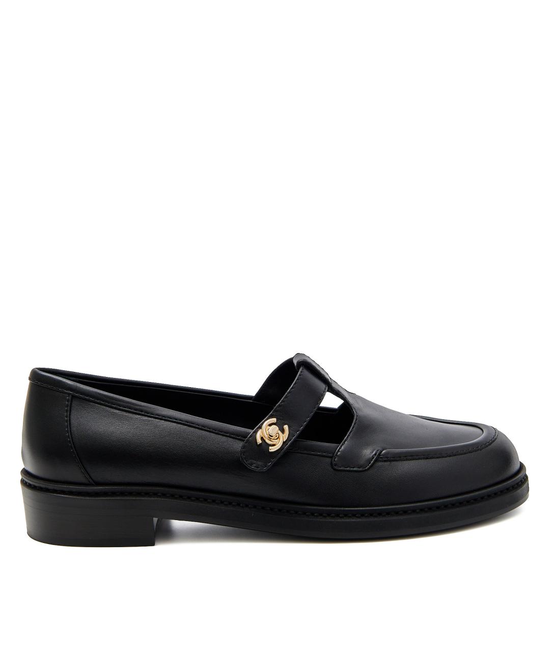 CHANEL Черные кожаные туфли, фото 7