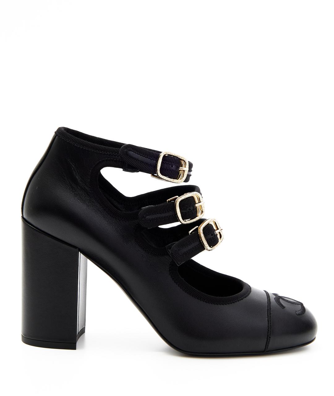 CHANEL Черные кожаные туфли, фото 1