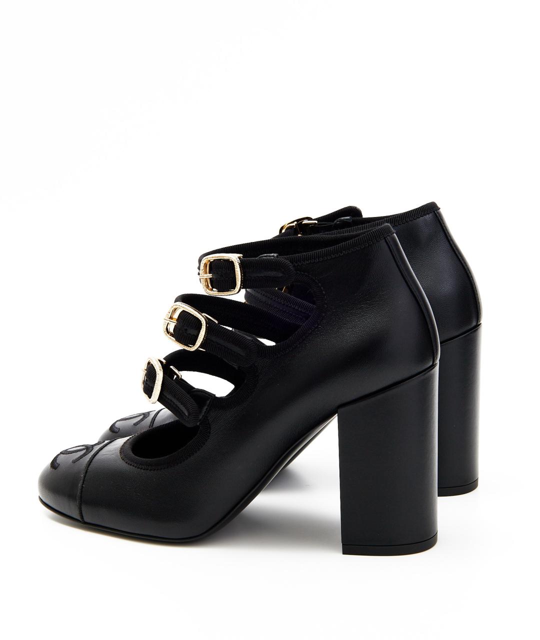 CHANEL Черные кожаные туфли, фото 3