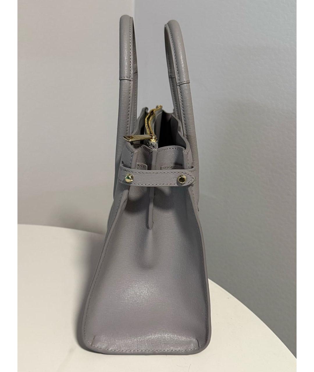 FURLA Серая кожаная сумка тоут, фото 2