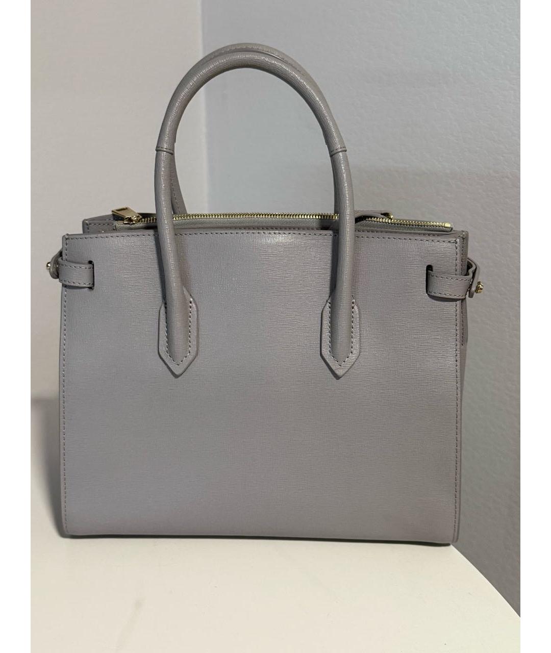 FURLA Серая кожаная сумка тоут, фото 3
