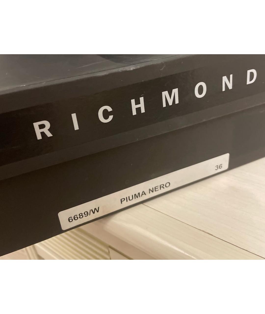 JOHN RICHMOND Черные кожаные сапоги, фото 5