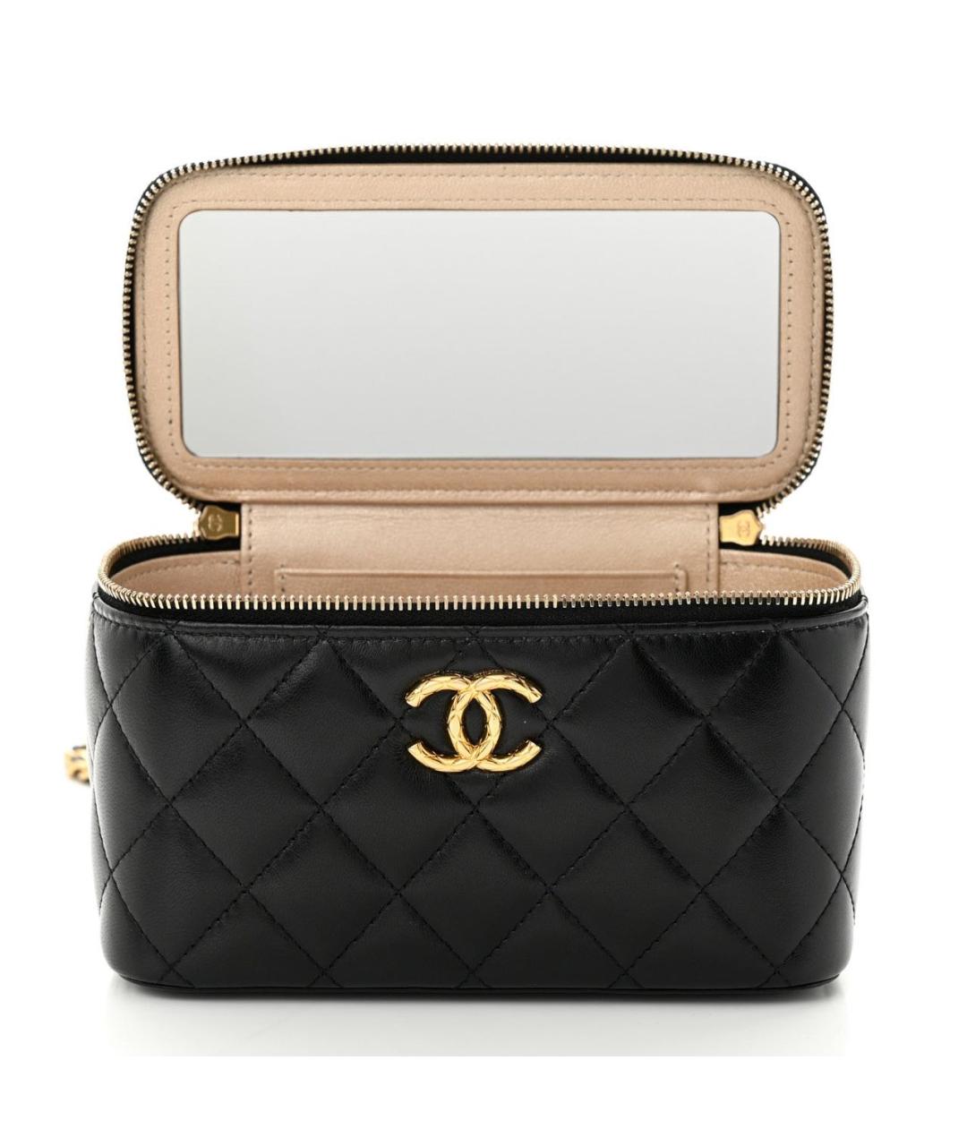 CHANEL Черная кожаная сумка через плечо, фото 3
