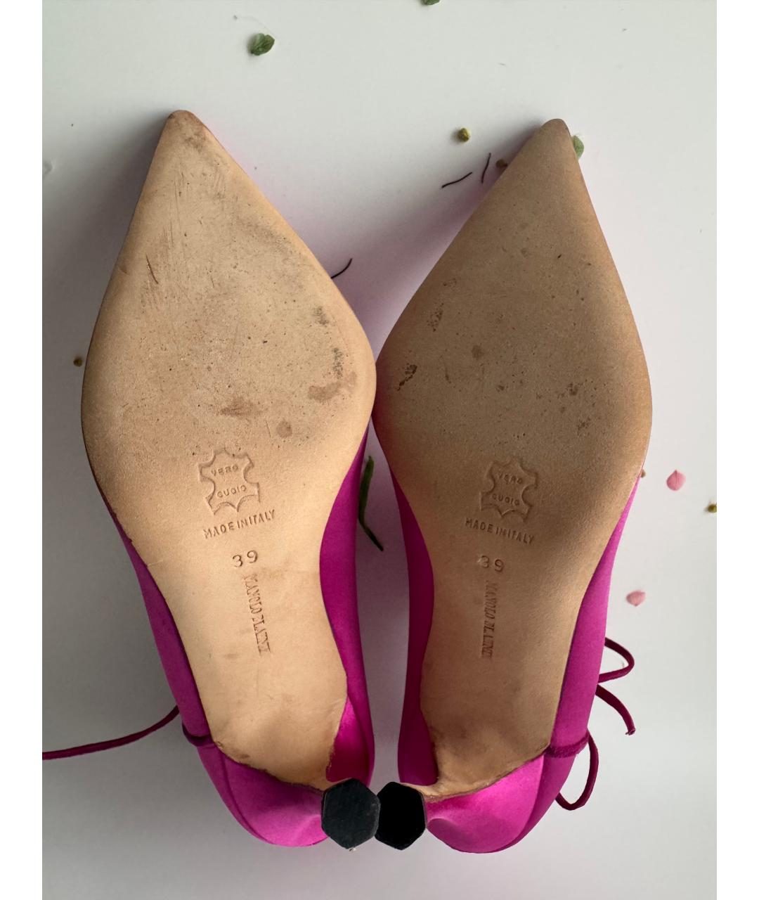 MANOLO BLAHNIK Розовые ботильоны, фото 5