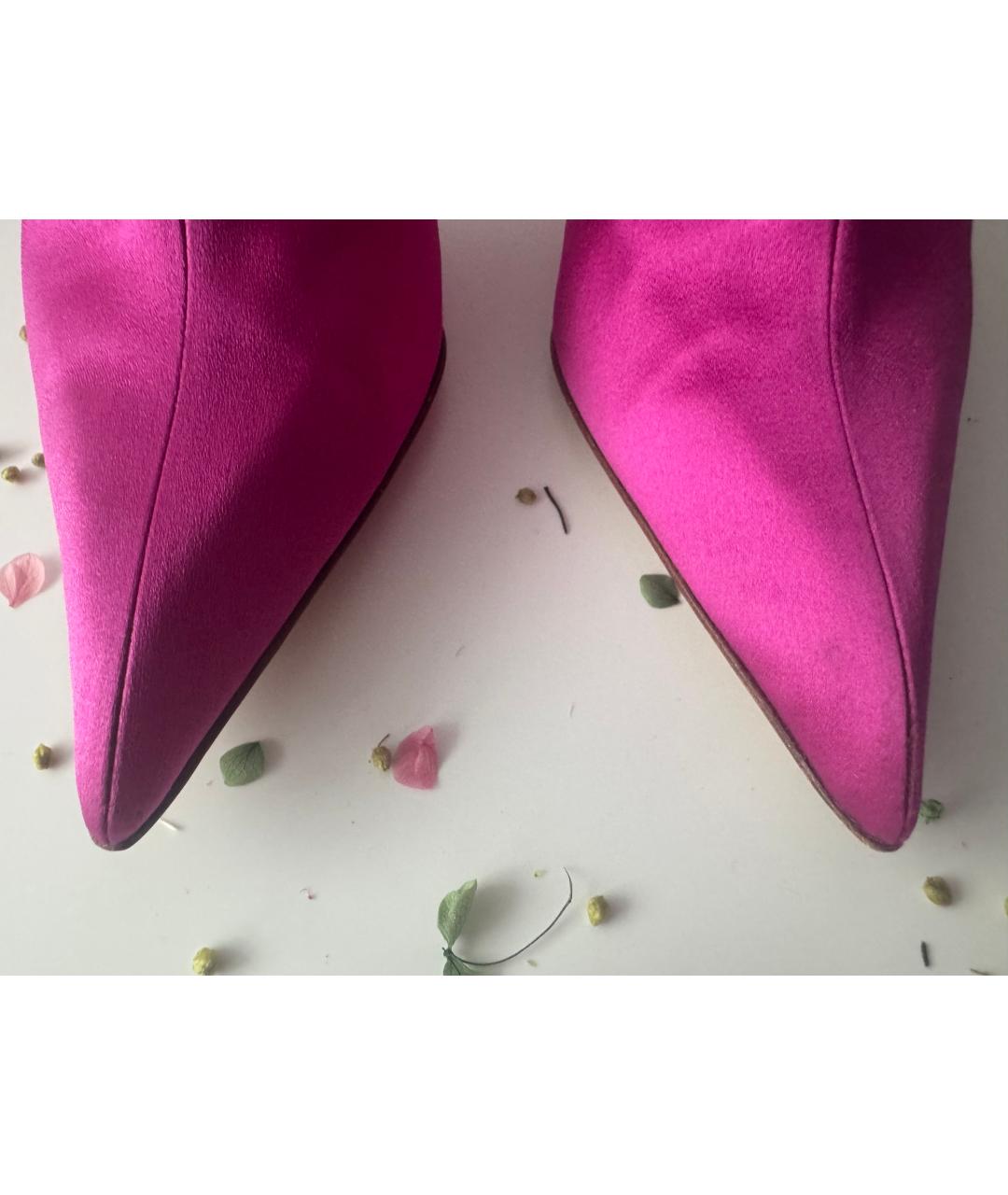 MANOLO BLAHNIK Розовые ботильоны, фото 3
