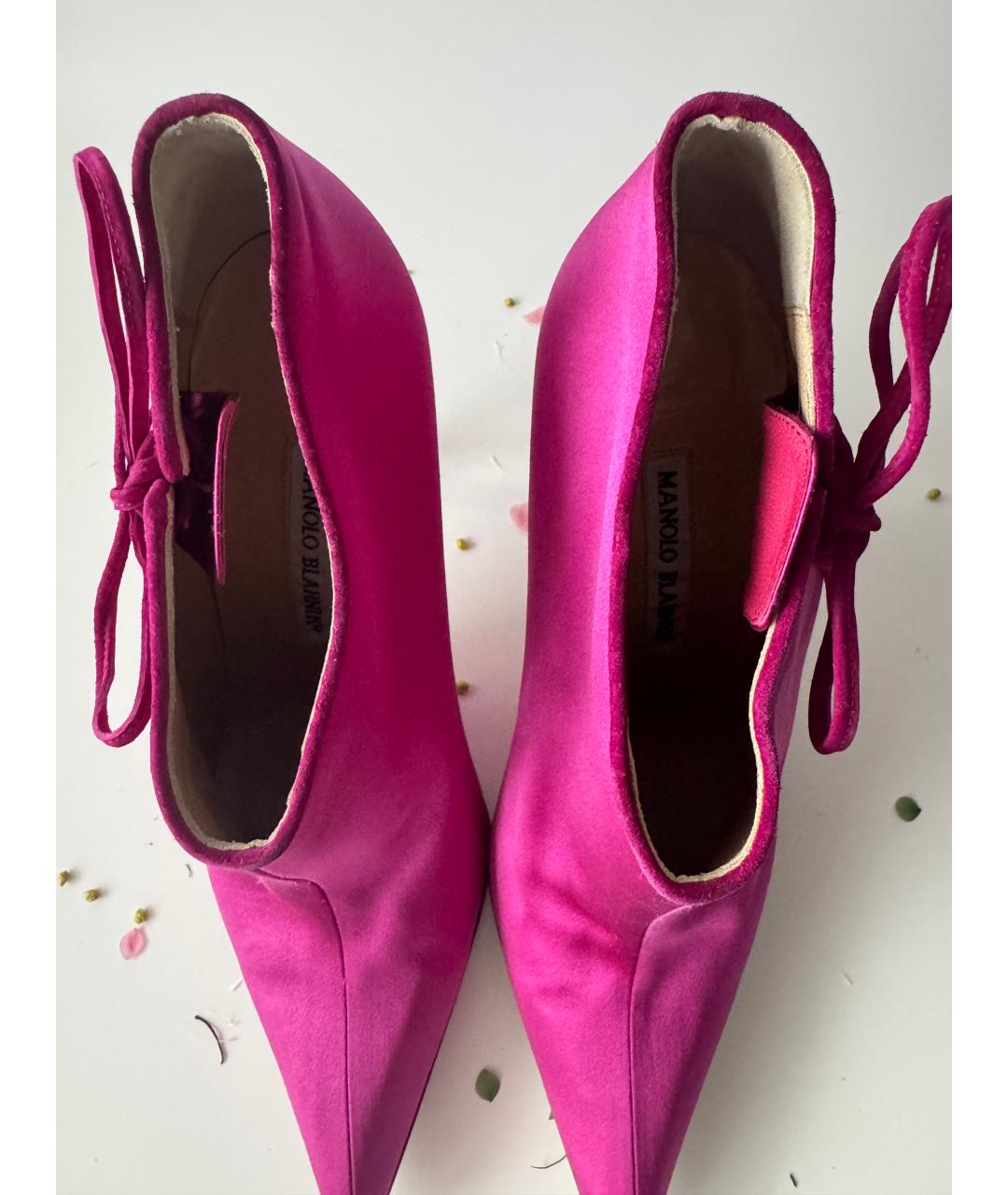 MANOLO BLAHNIK Розовые ботильоны, фото 2
