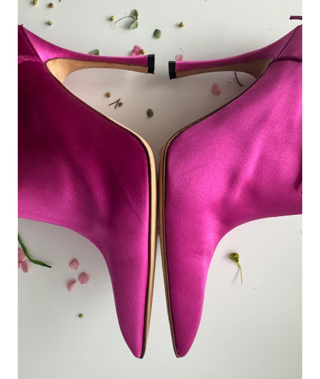MANOLO BLAHNIK Розовые ботильоны, фото 6