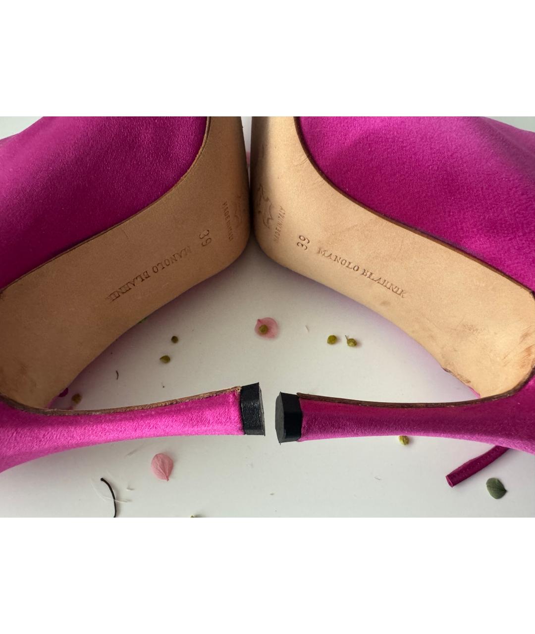 MANOLO BLAHNIK Розовые ботильоны, фото 8