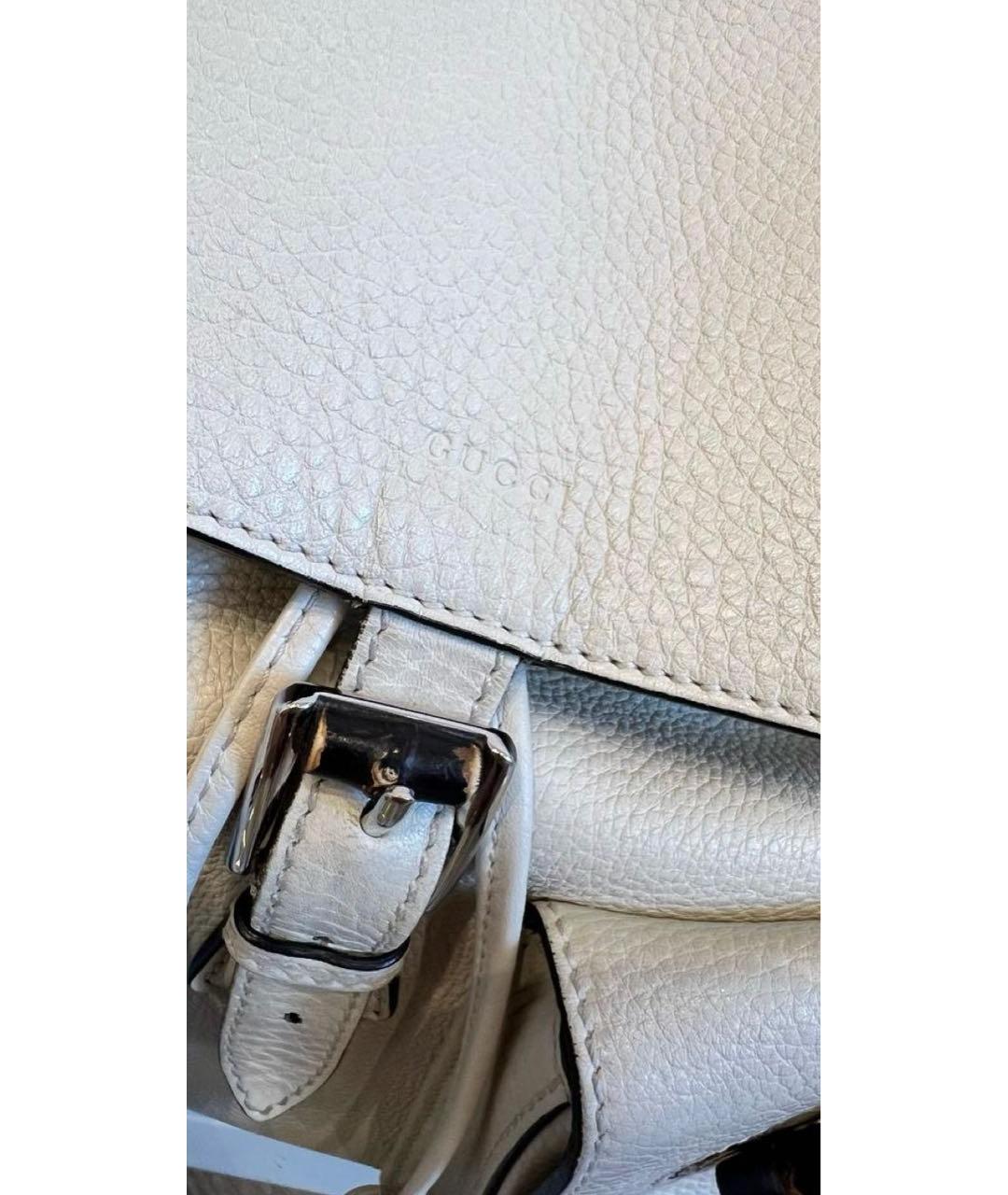 GUCCI Белый кожаный рюкзак, фото 3