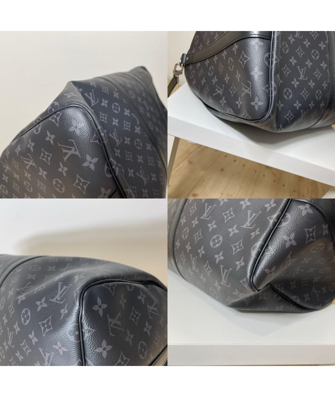 LOUIS VUITTON Черная дорожная/спортивная сумка из лакированной кожи, фото 6