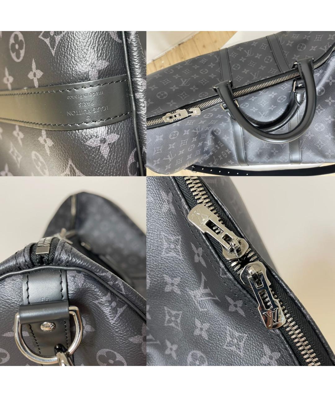 LOUIS VUITTON Черная дорожная/спортивная сумка из лакированной кожи, фото 7