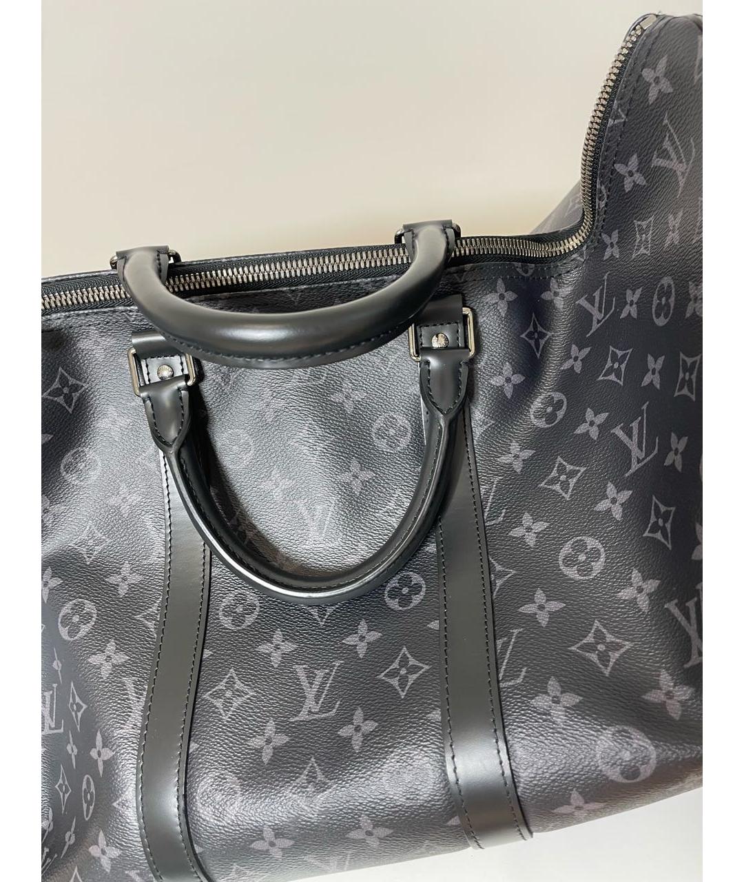 LOUIS VUITTON Черная дорожная/спортивная сумка из лакированной кожи, фото 4
