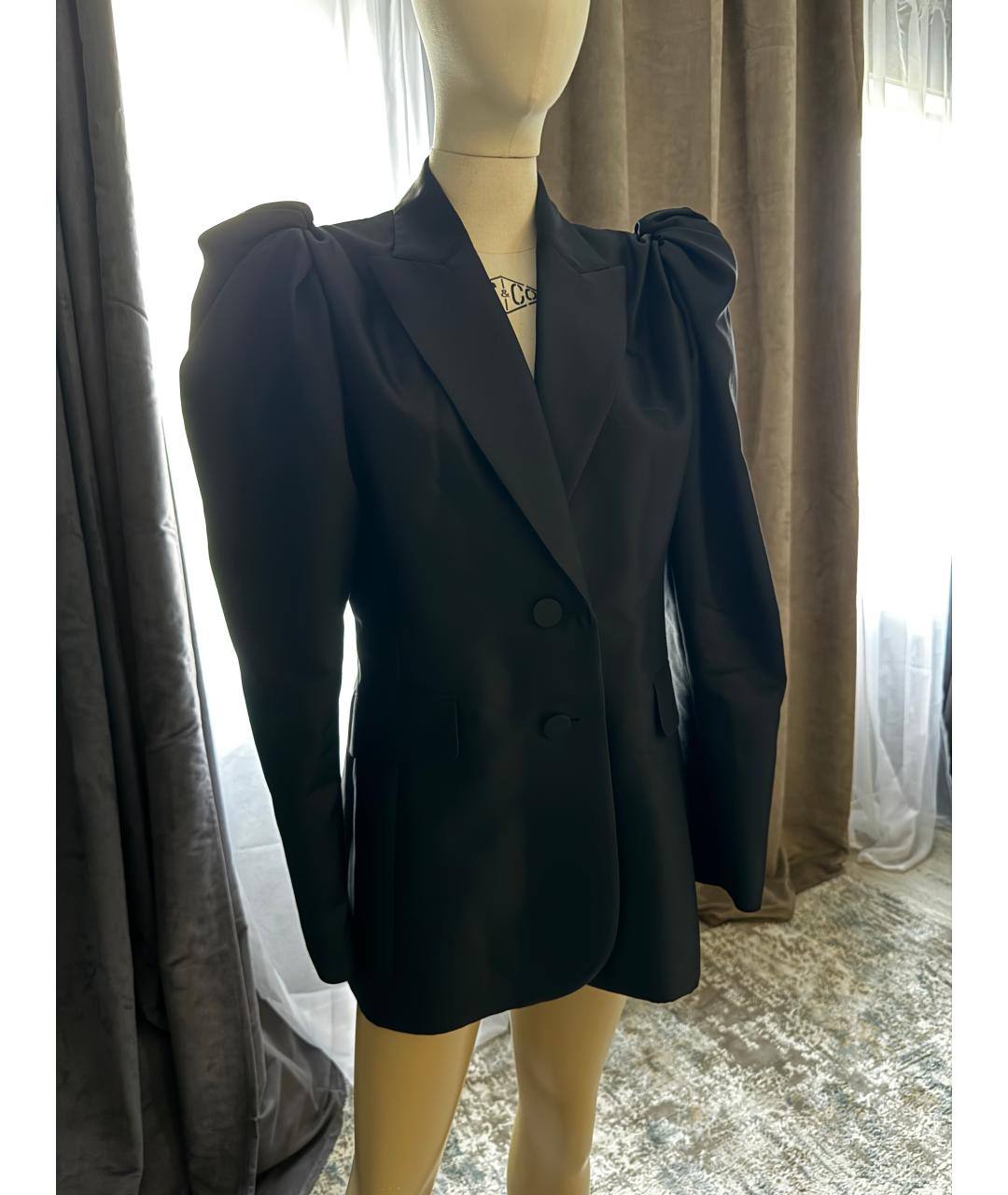 ZIMMERMANN Черный шелковый жакет/пиджак, фото 2