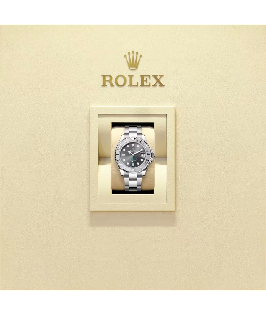 ROLEX Серые платиновые часы, фото 2