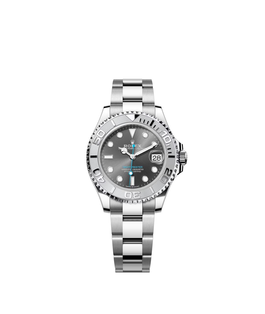 ROLEX Серые платиновые часы, фото 1
