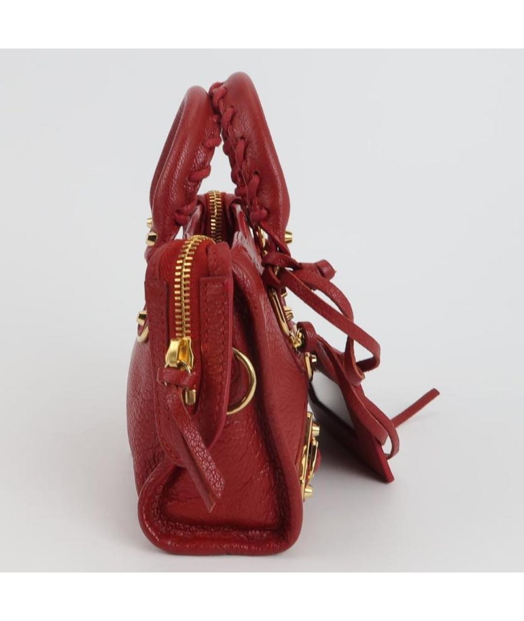 BALENCIAGA Красная кожаная сумка через плечо, фото 2