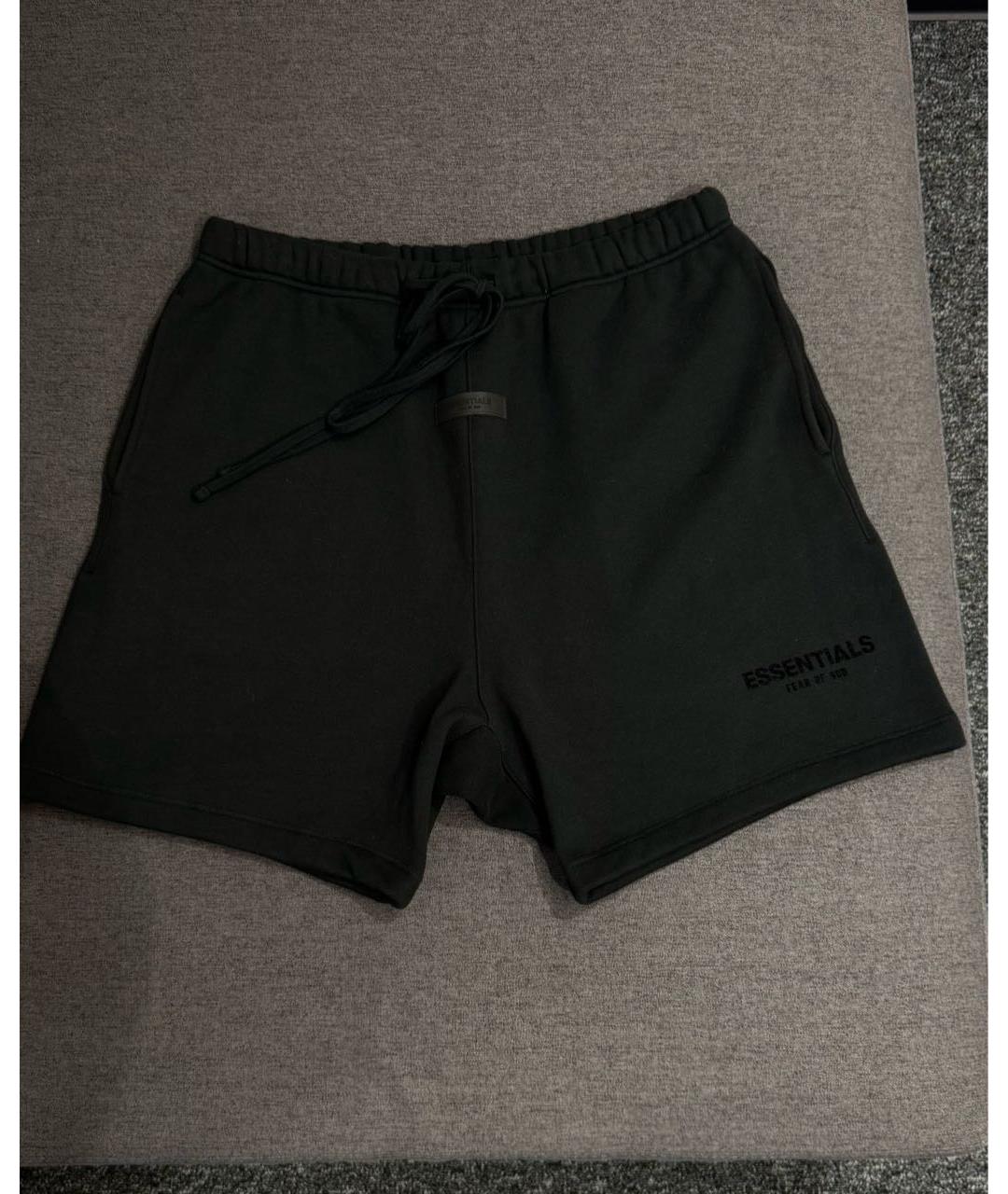 FEAR OF GOD ESSENTIALS Черные хлопковые шорты, фото 4