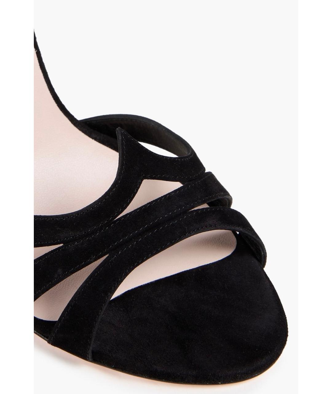 ROGER VIVIER Черные замшевые босоножки, фото 4