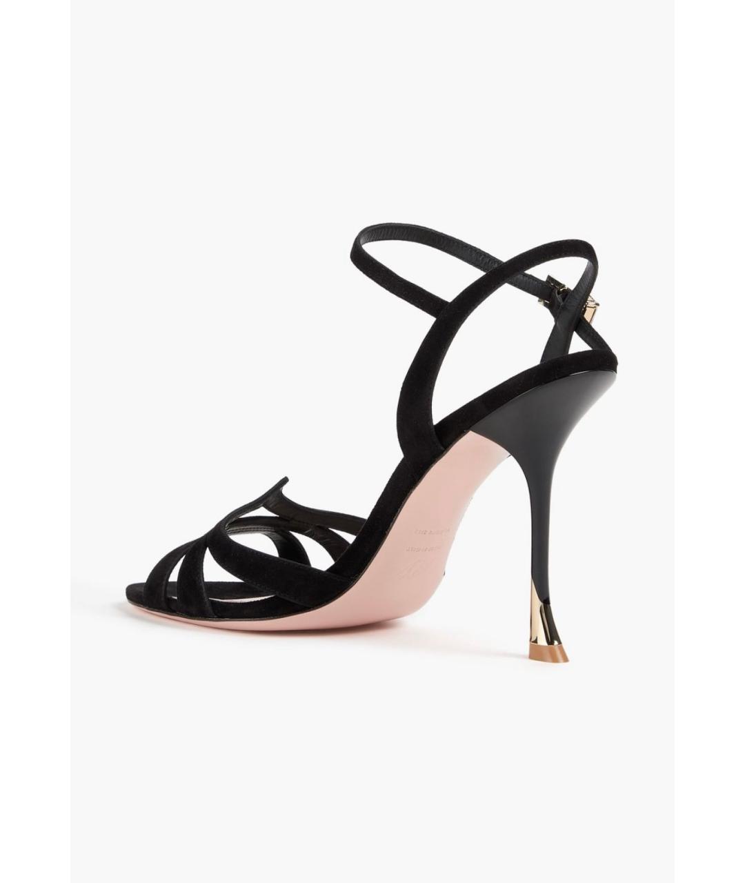 ROGER VIVIER Черные замшевые босоножки, фото 3
