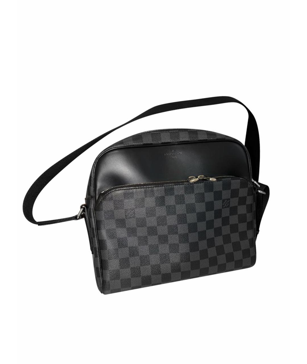 LOUIS VUITTON Серая кожаная сумка на плечо, фото 1