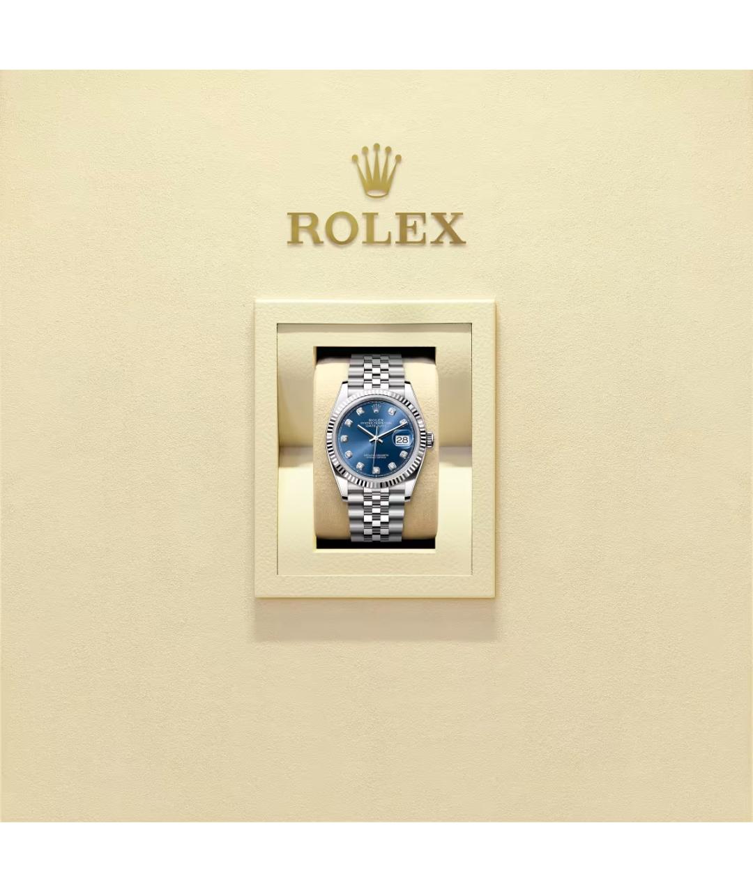 ROLEX Синие часы из белого золота, фото 2