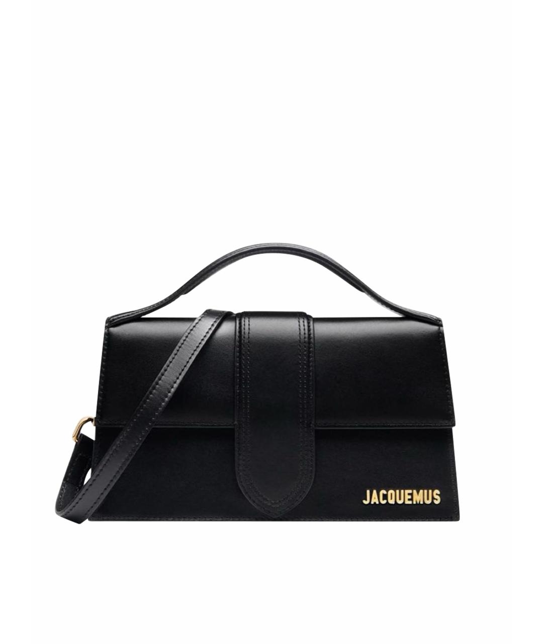 JACQUEMUS Черная кожаная сумка с короткими ручками, фото 9