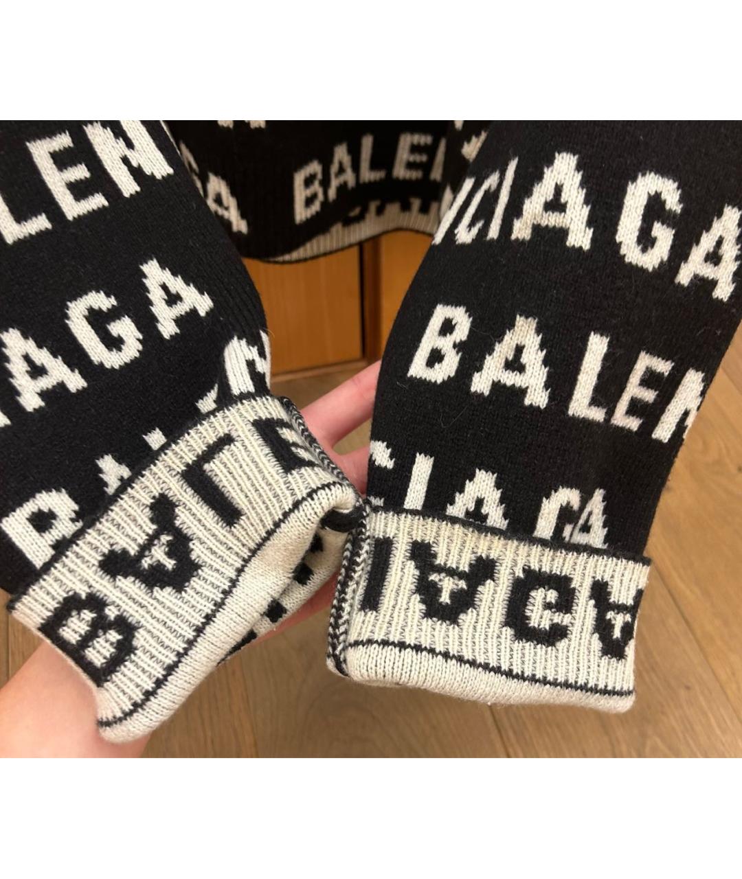 BALENCIAGA Черный шерстяной джемпер / свитер, фото 3