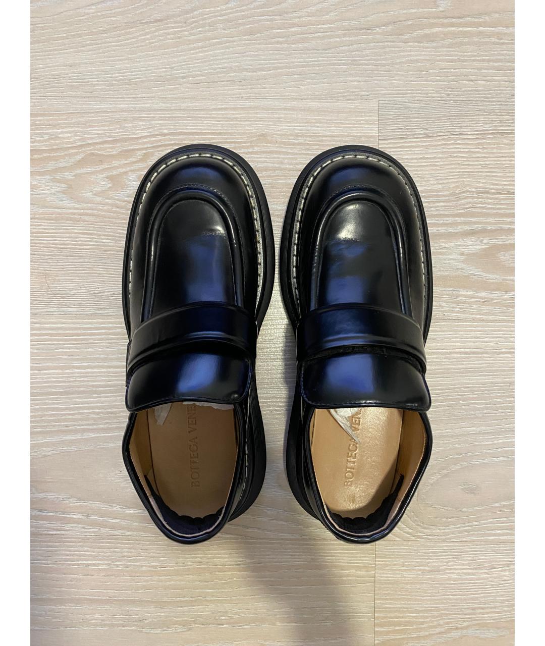 BOTTEGA VENETA Черные кожаные лоферы, фото 3