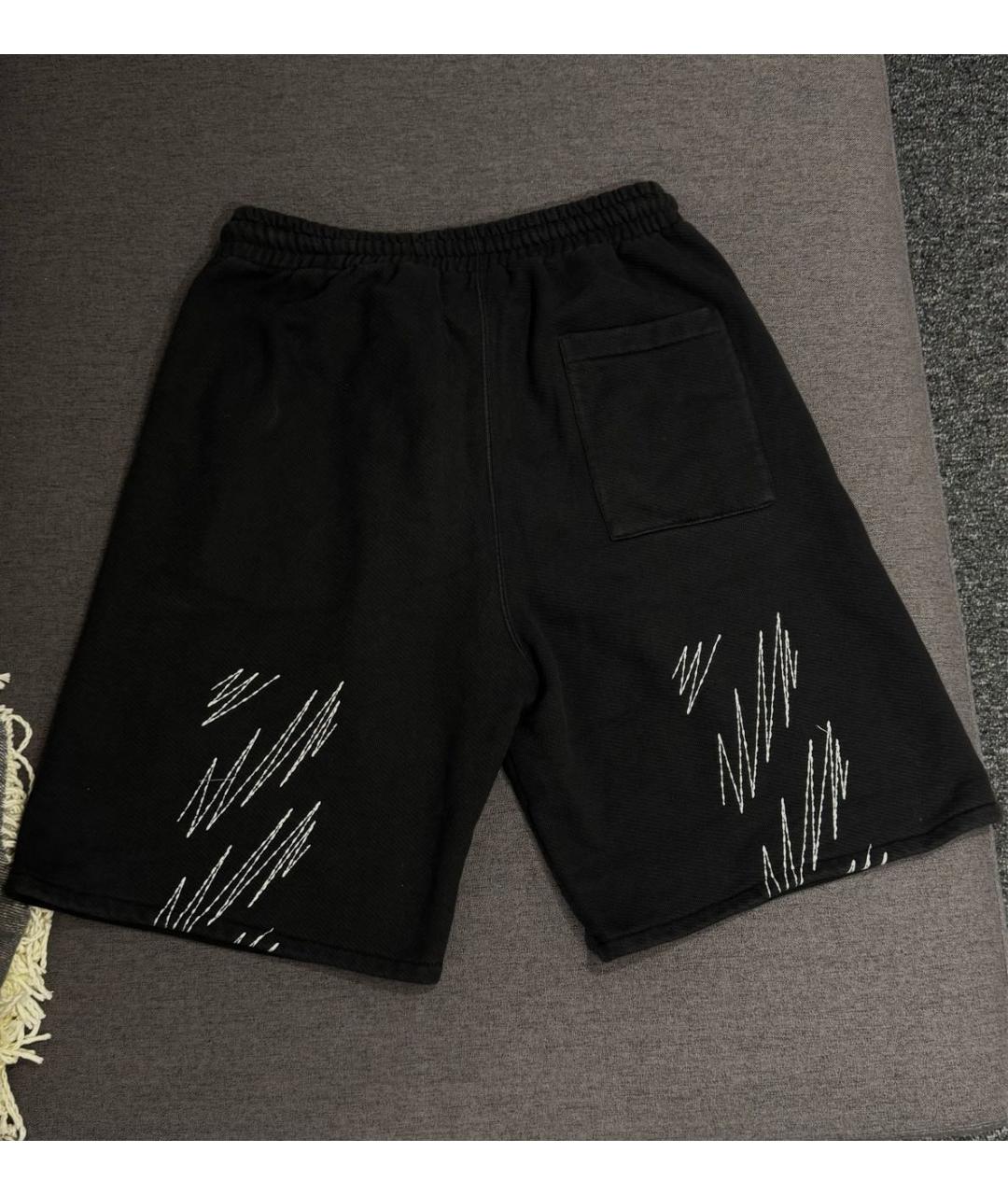 OFF-WHITE Черные хлопковые шорты, фото 2