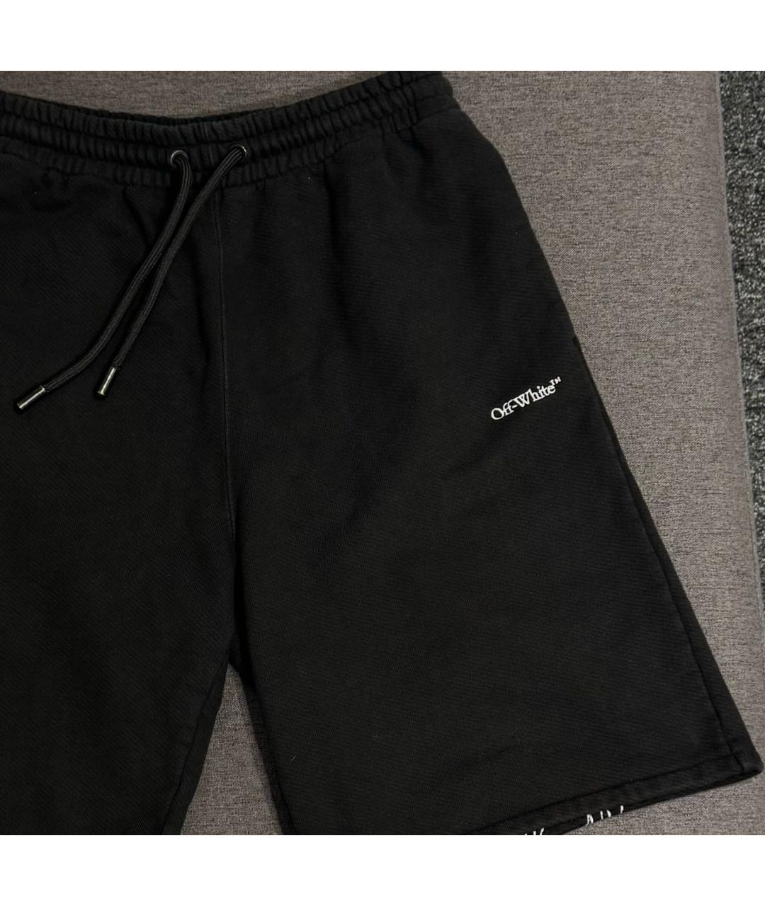 OFF-WHITE Черные хлопковые шорты, фото 3