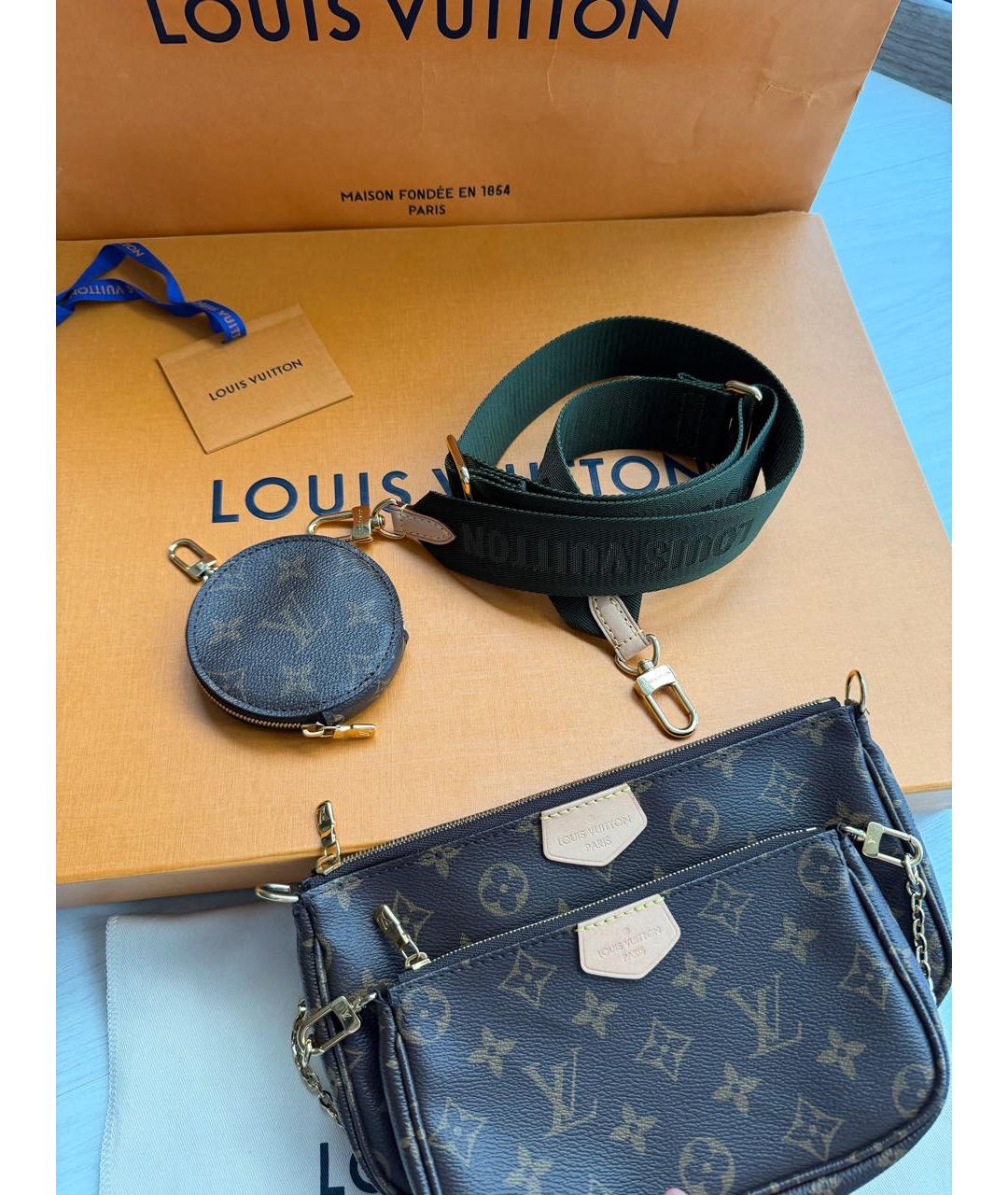 LOUIS VUITTON Коричневая сумка через плечо, фото 6