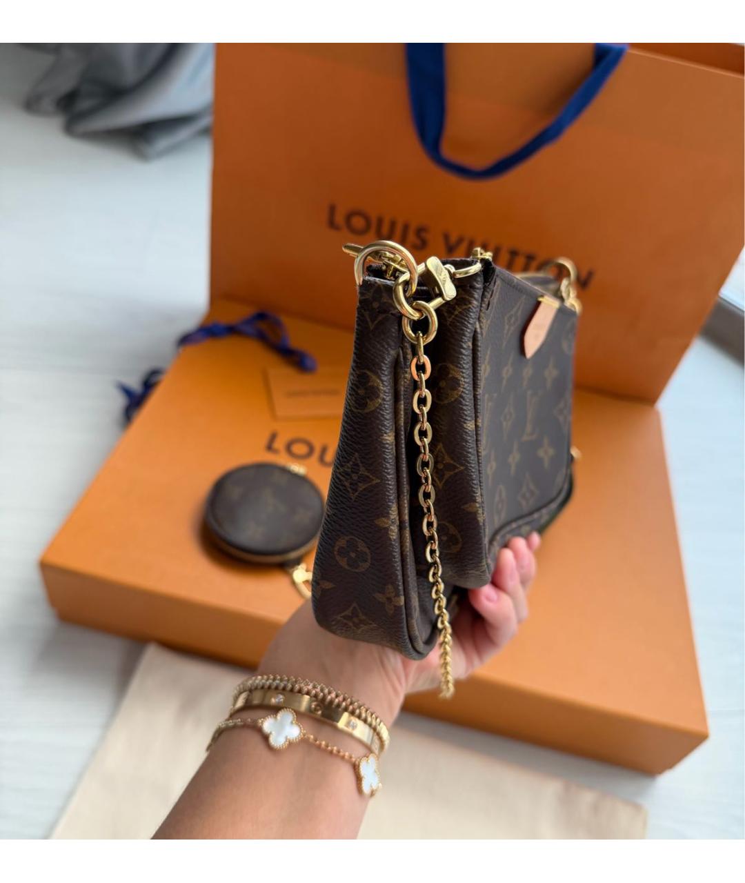 LOUIS VUITTON Коричневая сумка через плечо, фото 4