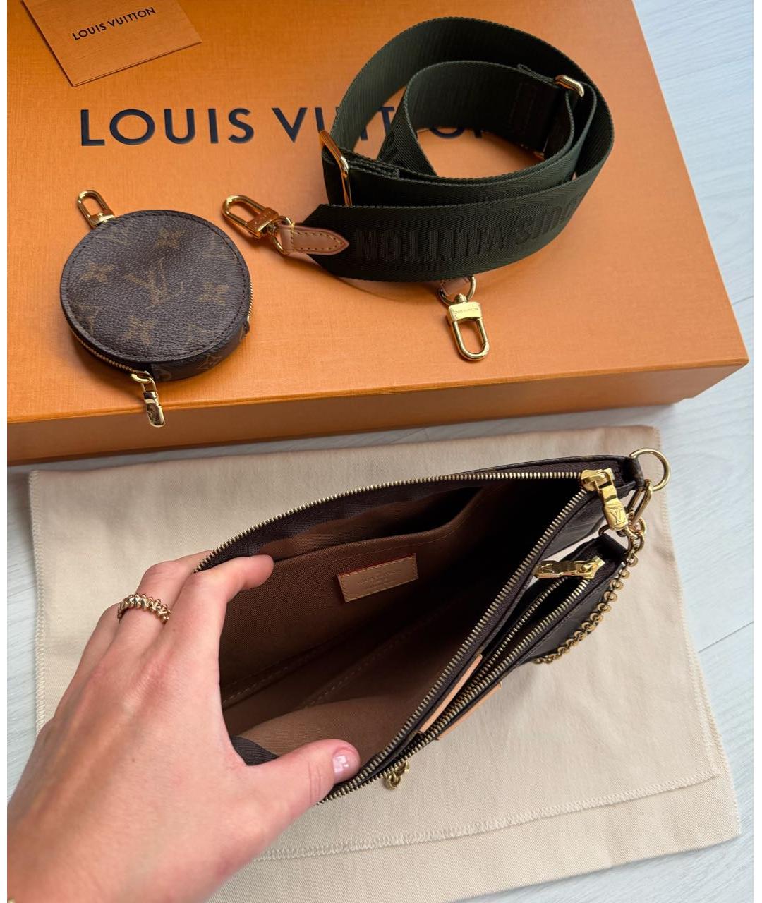 LOUIS VUITTON Коричневая сумка через плечо, фото 5