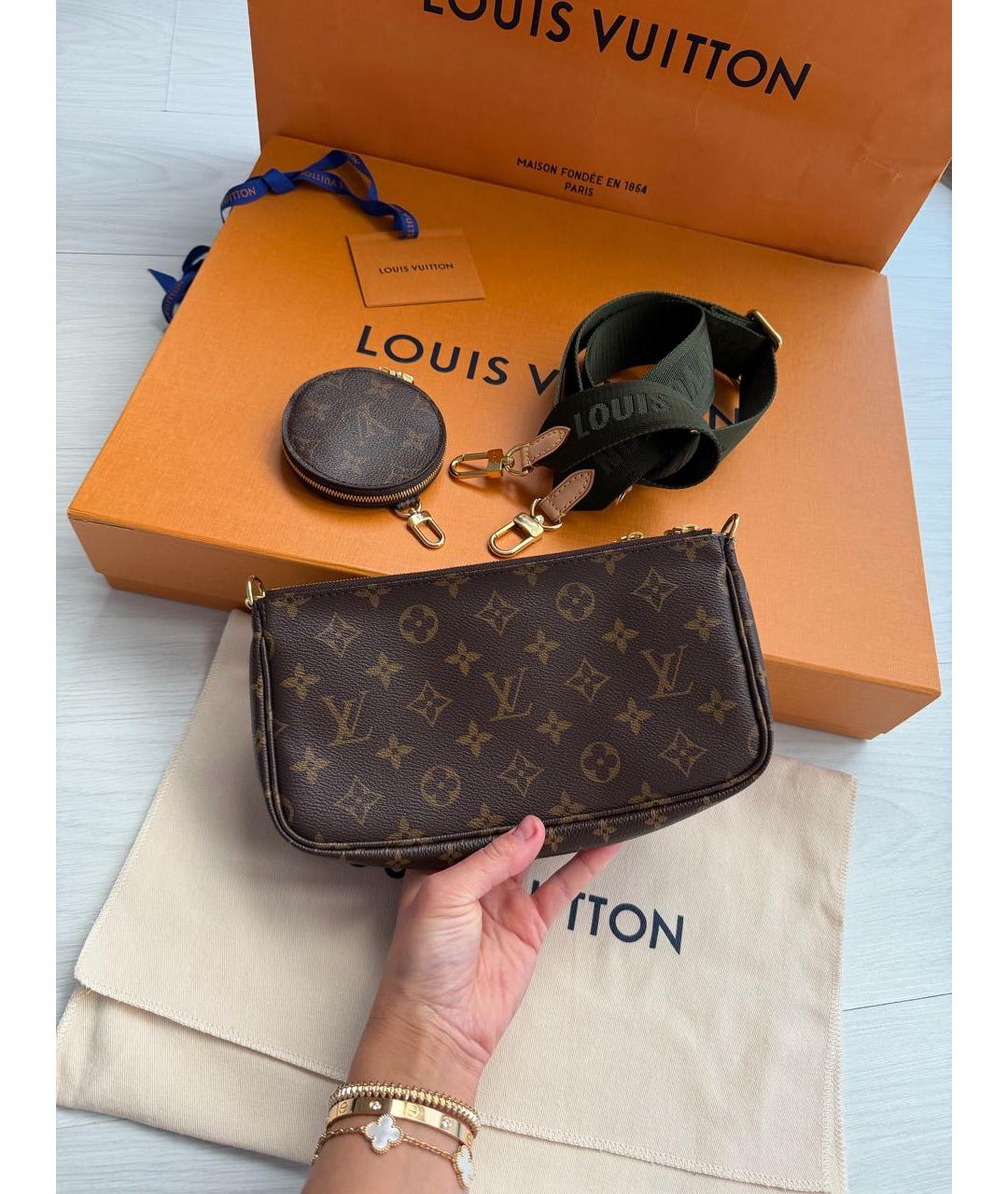 LOUIS VUITTON Коричневая сумка через плечо, фото 3