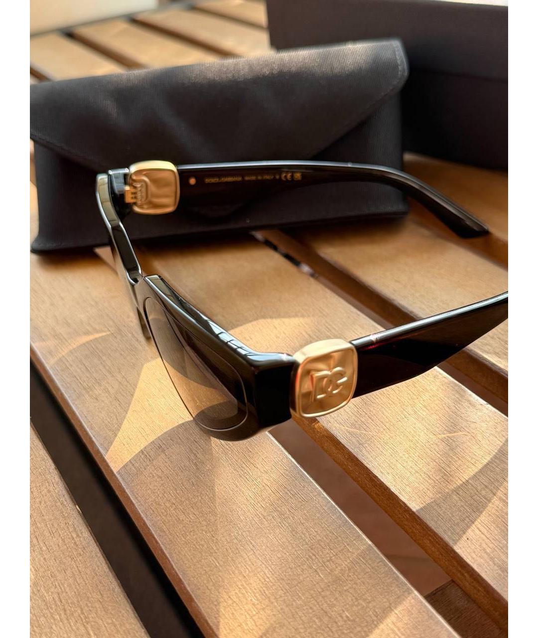 DOLCE&GABBANA Черные пластиковые солнцезащитные очки, фото 7