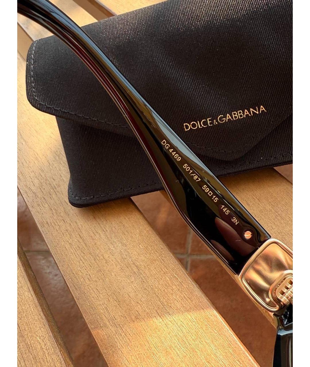 DOLCE&GABBANA Черные пластиковые солнцезащитные очки, фото 3