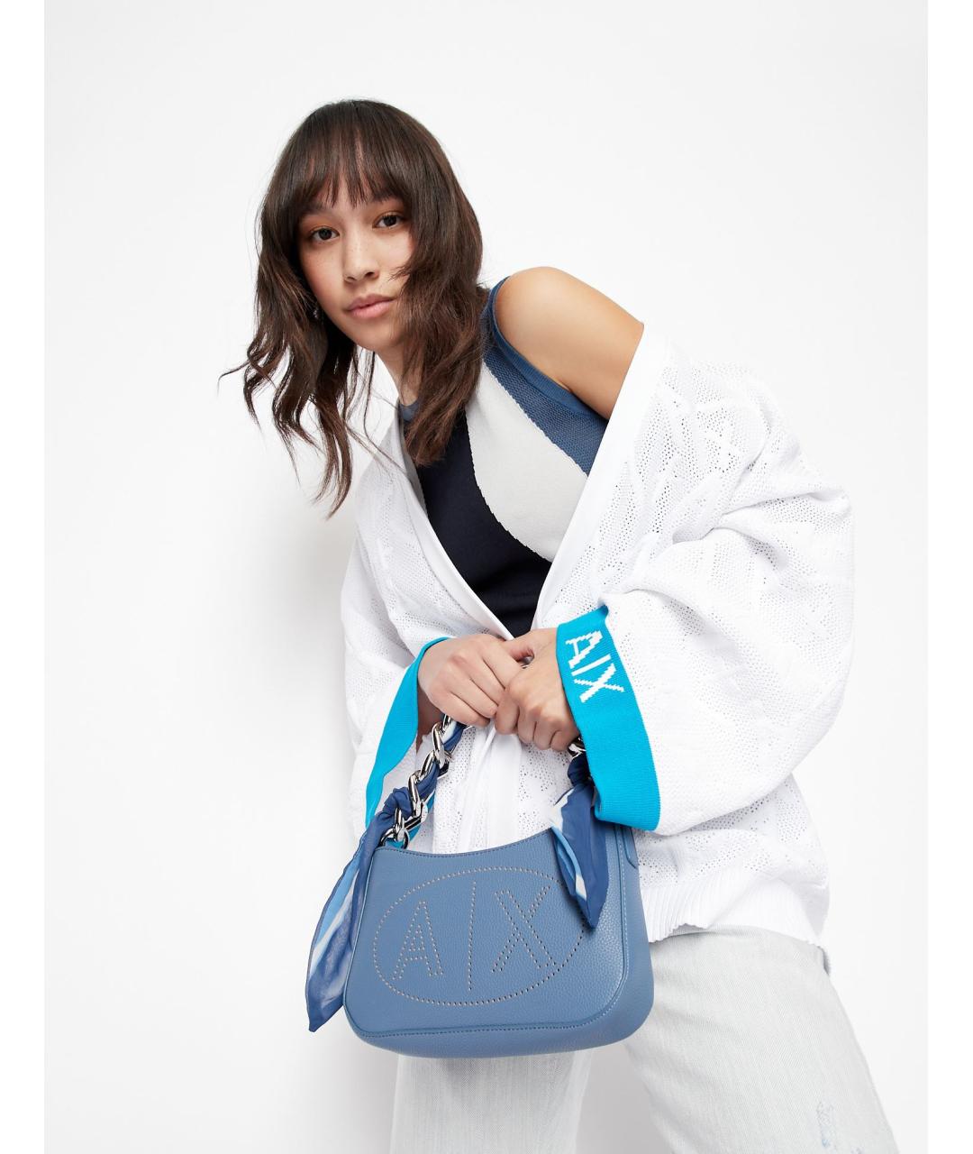 ARMANI EXCHANGE Белый вискозный кардиган, фото 6