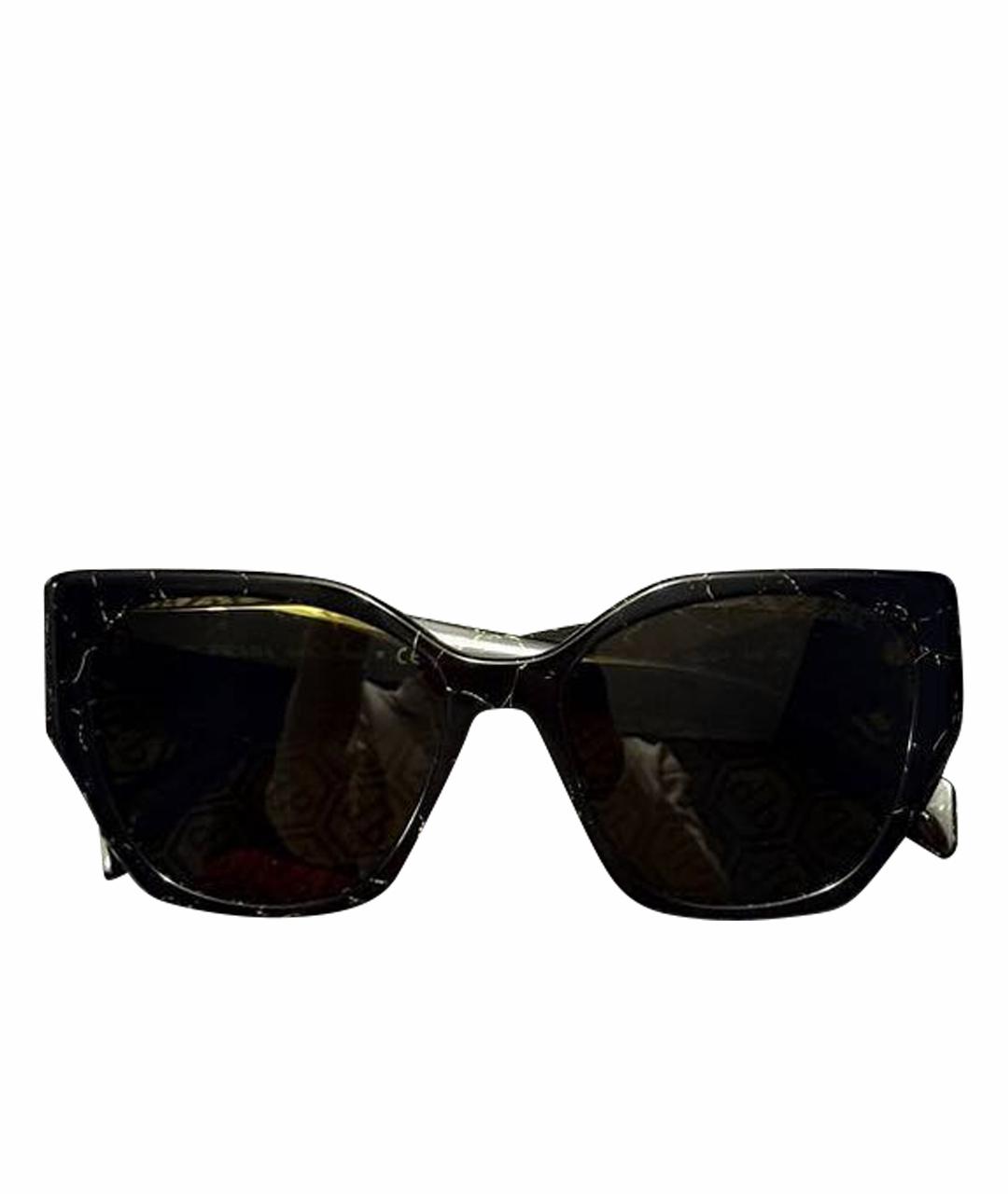 PRADA Черные пластиковые солнцезащитные очки, фото 1