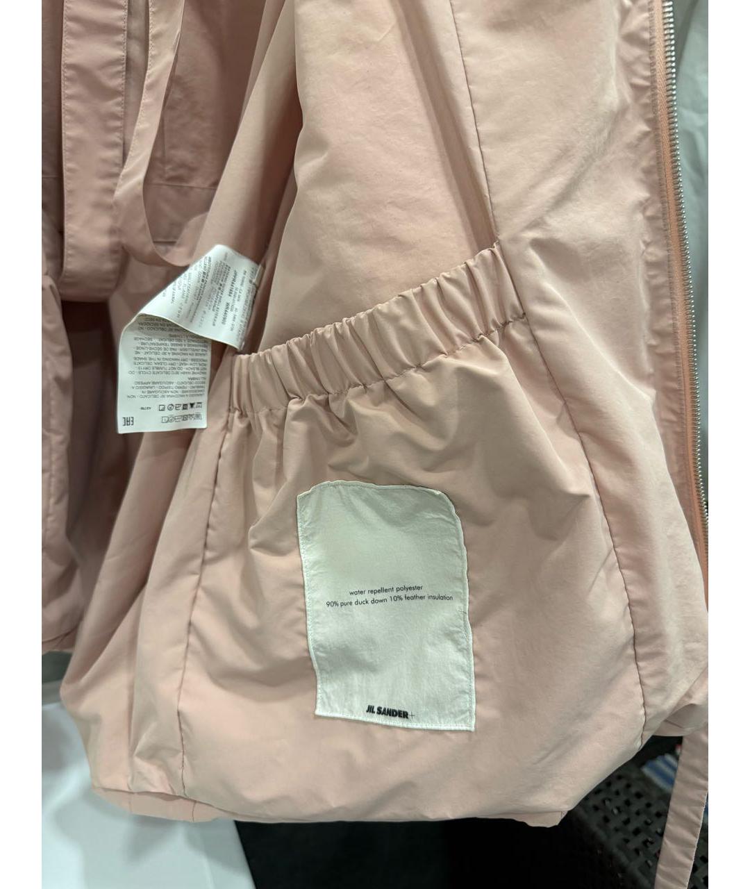 JIL SANDER Розовый хлопковый пуховик, фото 3