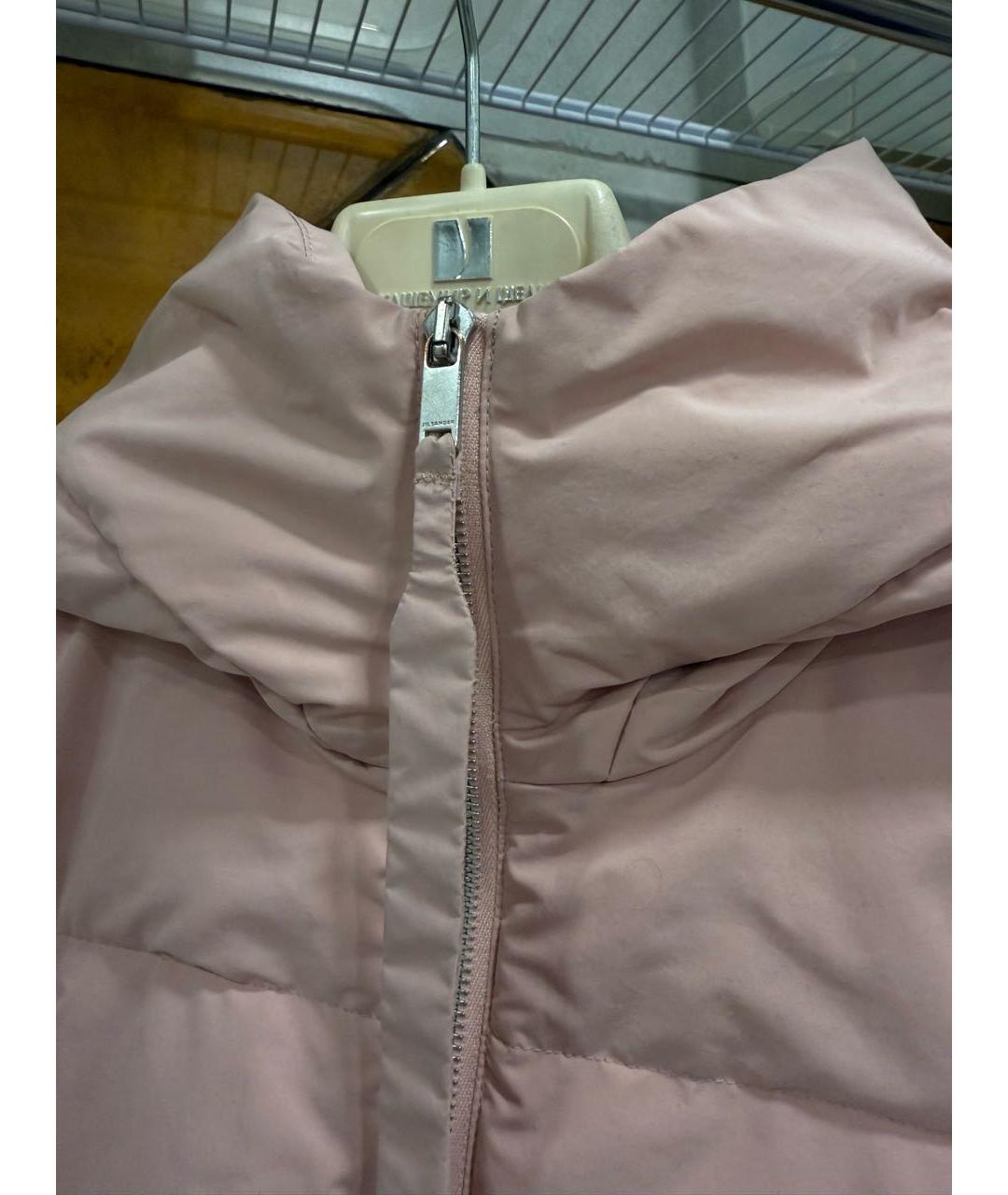 JIL SANDER Розовый хлопковый пуховик, фото 4